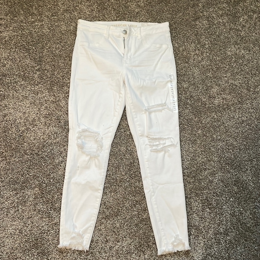 American Eagle Next Level Stretch Hi-Rise Jegging, Cool White, 30/10 Short